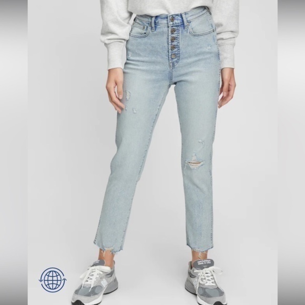 NWT Gap distressed high rise vintage slim jeans plus size